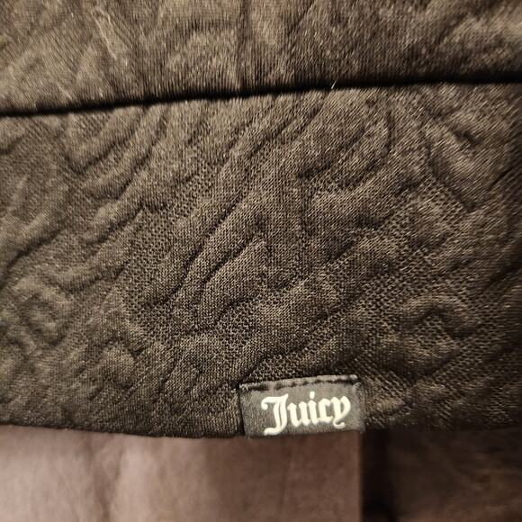 JUICY COUTURE SPORT Cropped Pullover Womens Medium M Black Textured Jacquard - Picture 9 of 11